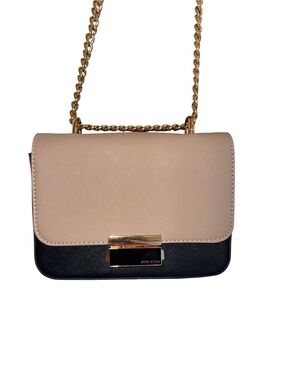 Anne Klein Two-Tone Pink and Black Chain Crossbody Bag